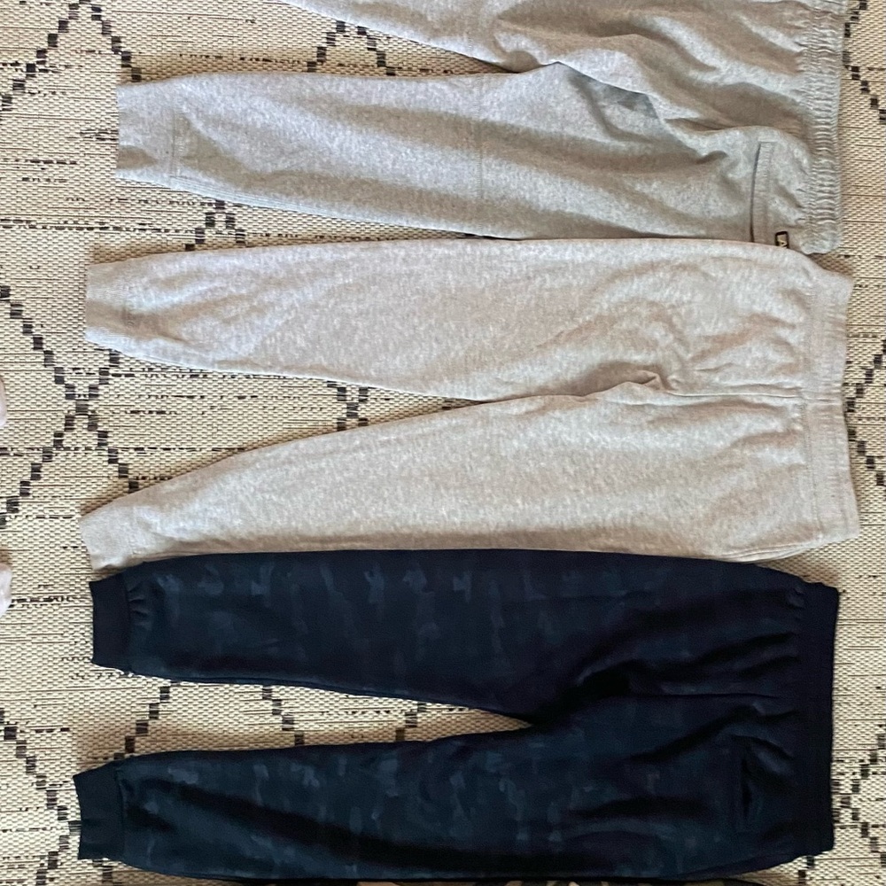 Kids Gray and Black Jogger Pants